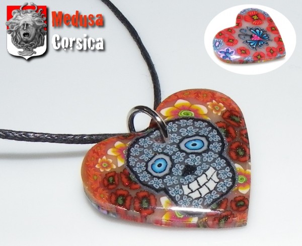 pendentif millefiori recto différent du verso