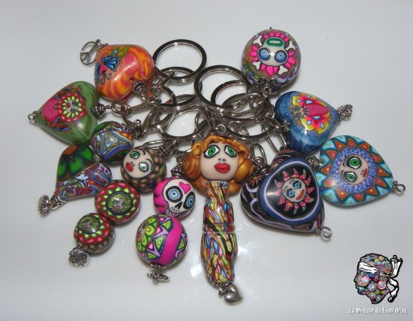 Porte clefs "nanas" et "bouboules" 