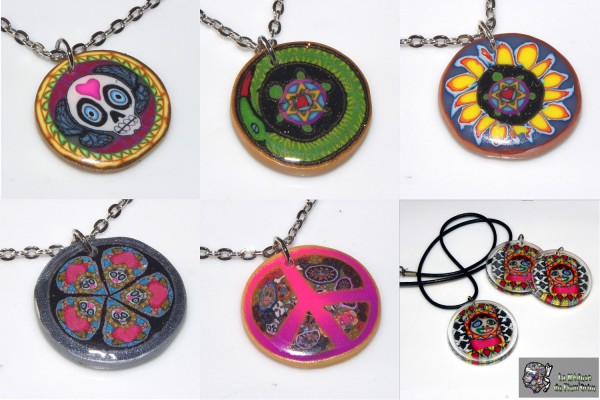 pendentifs "millefiori" 