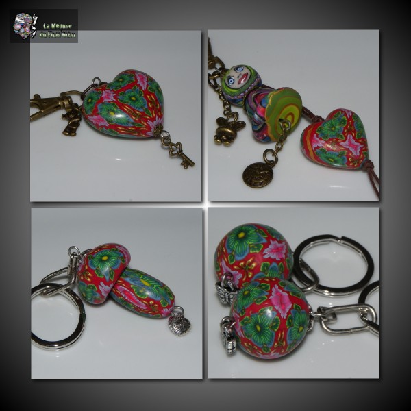 Porte clefs avec le motif millefiori